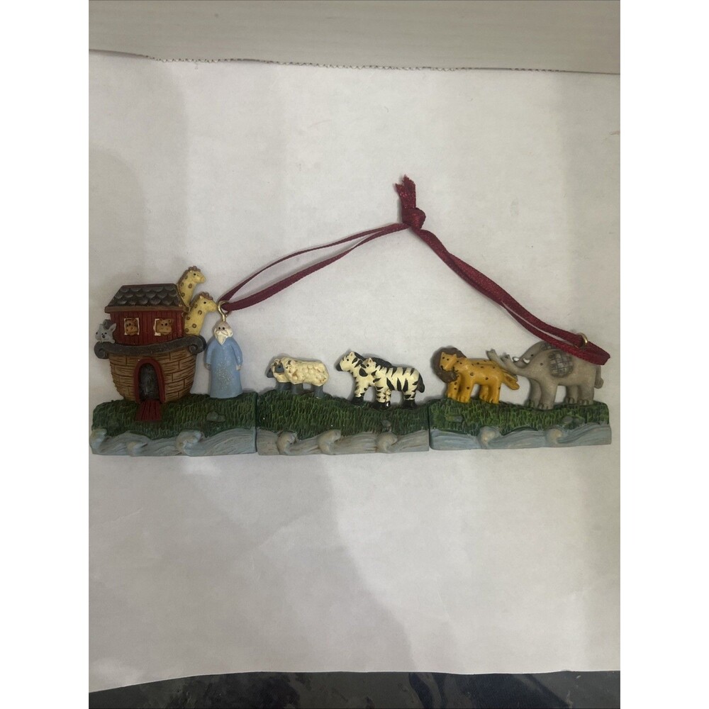 Kurt Adler Debbie Mumm Painted Resin Hinged Noah’s Ark Ornament